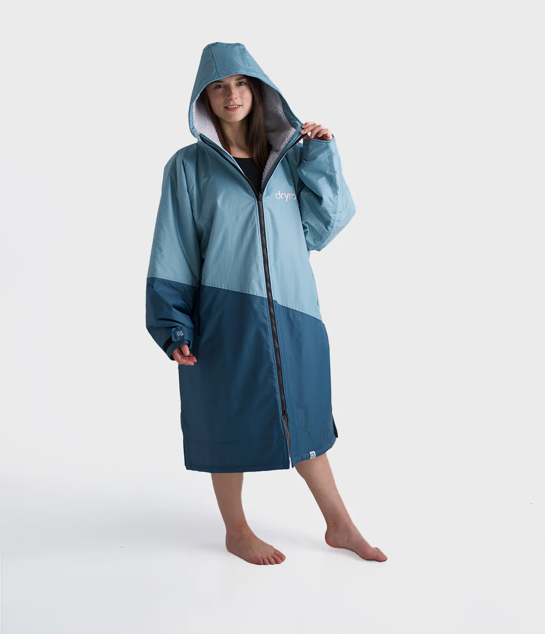 Blue Light Grey Advance Adults Changing Robe - Image 2