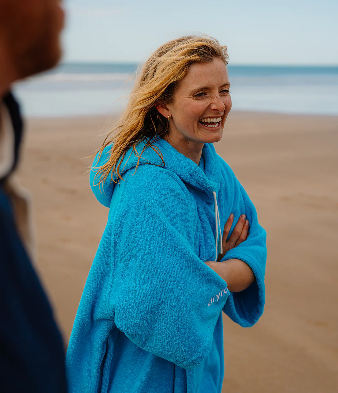 Blue Organic Towel Poncho - Image 11