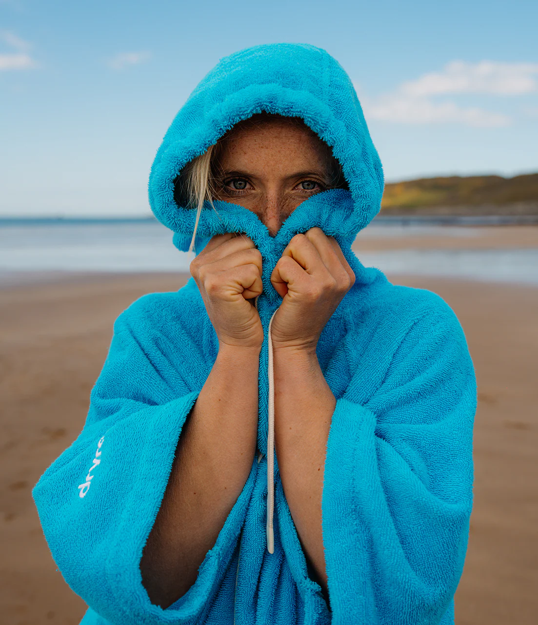 Blue Organic Towel Poncho - Image 12