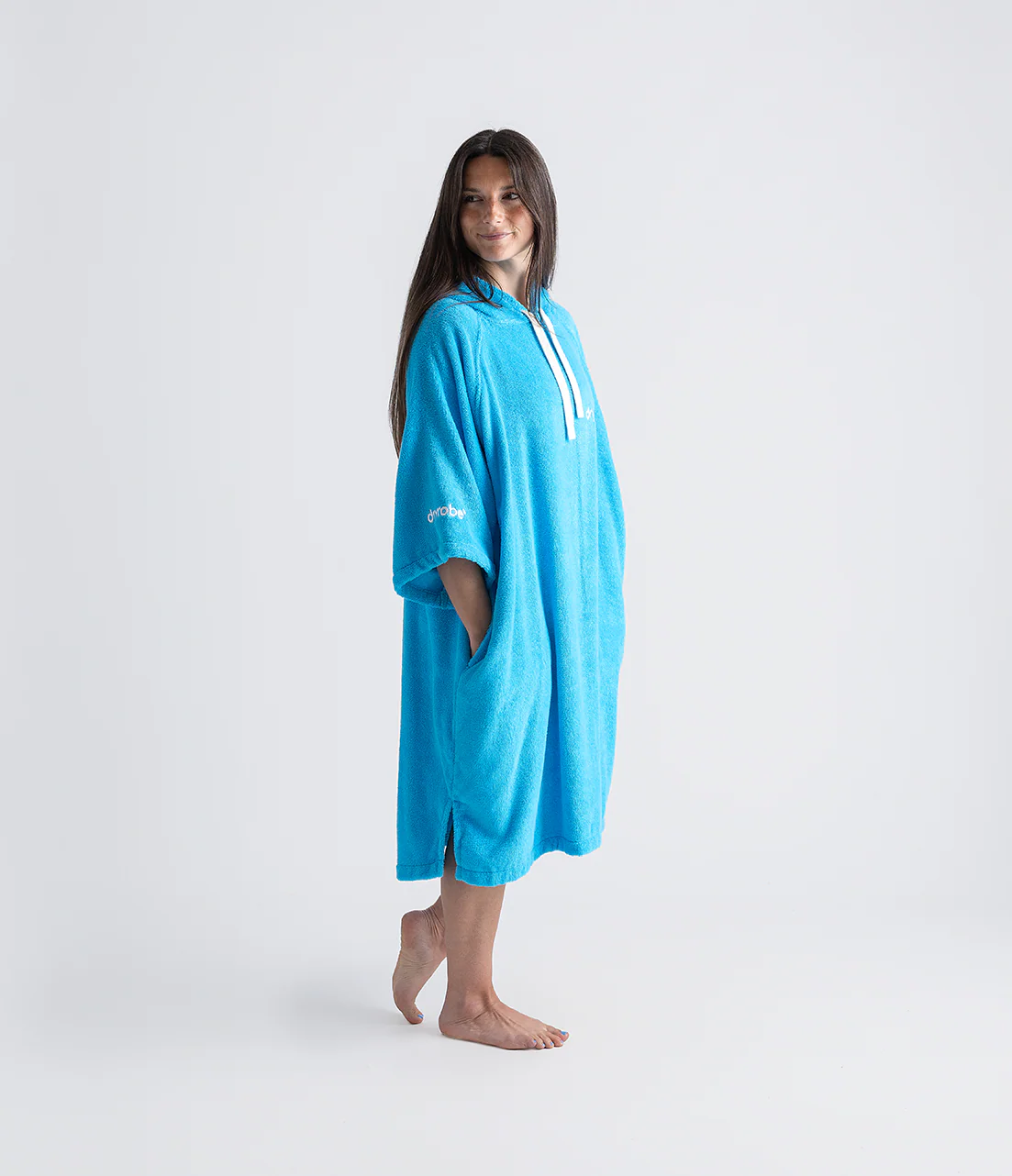 Blue Organic Towel Poncho - Image 2