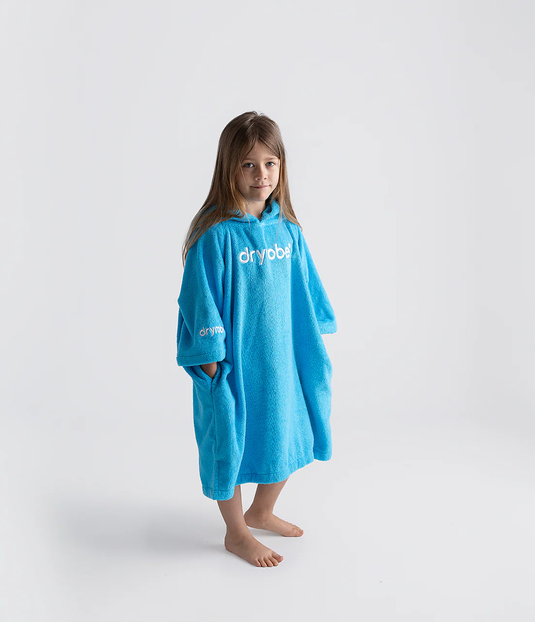 Blue Kids Organic Towel Poncho - Image 2