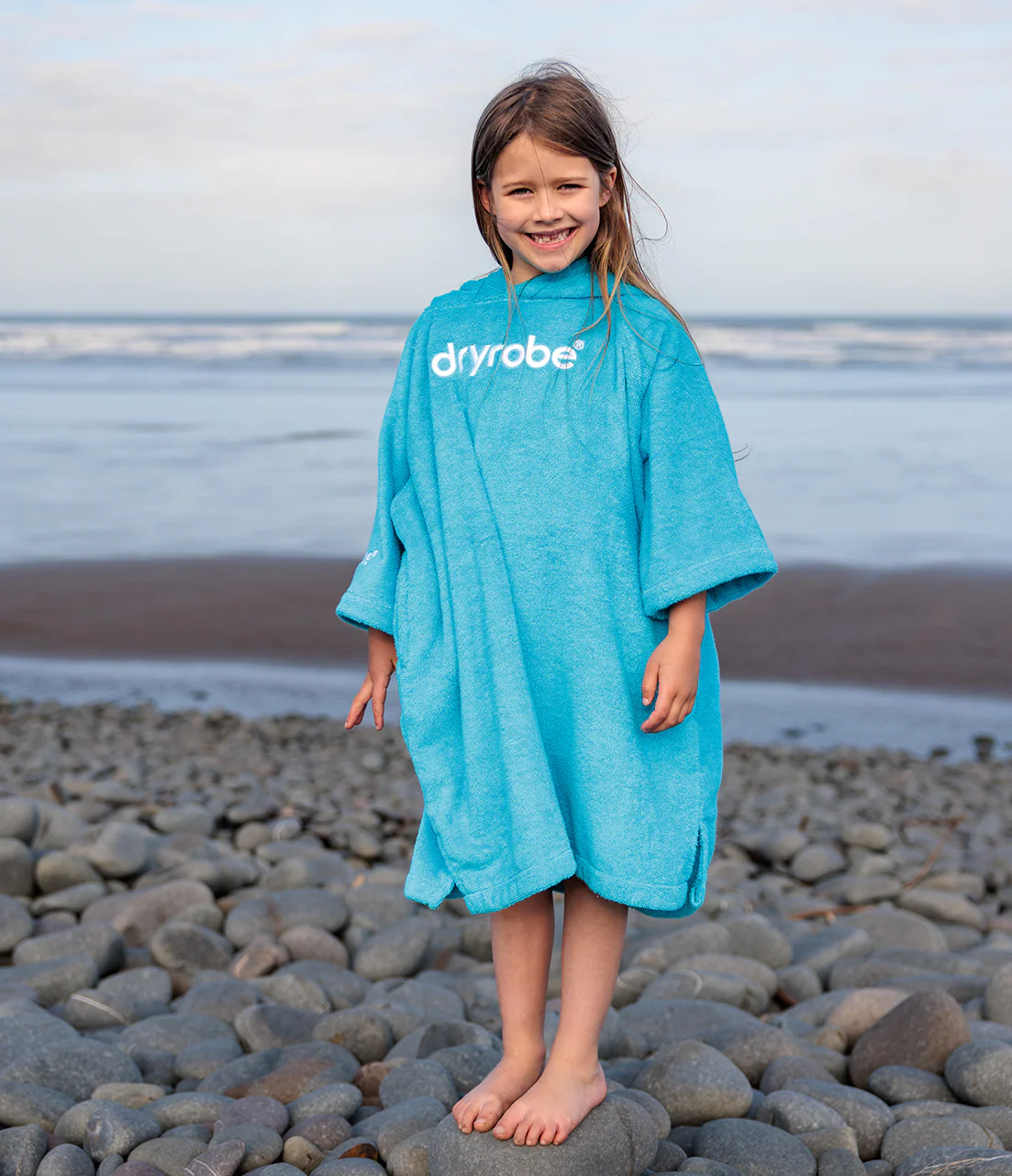 Blue Kids Organic Towel Poncho - Image 5