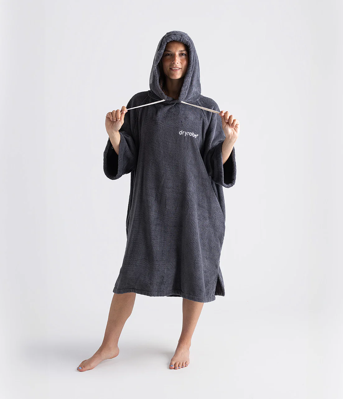 Dark Slate Organic Towel Poncho - Image 3