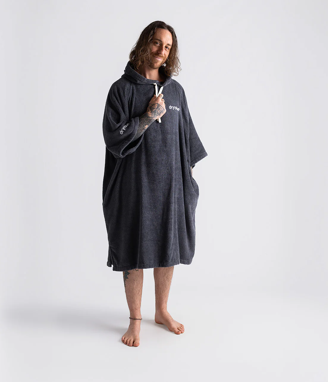 Dark Slate Organic Towel Poncho - Image 5