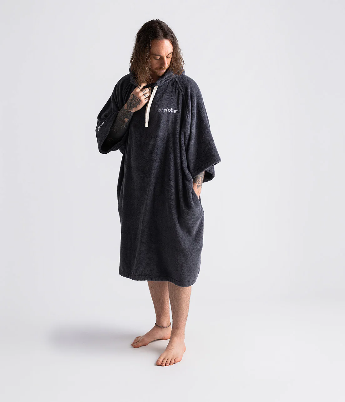 Dark Slate Organic Towel Poncho - Image 7