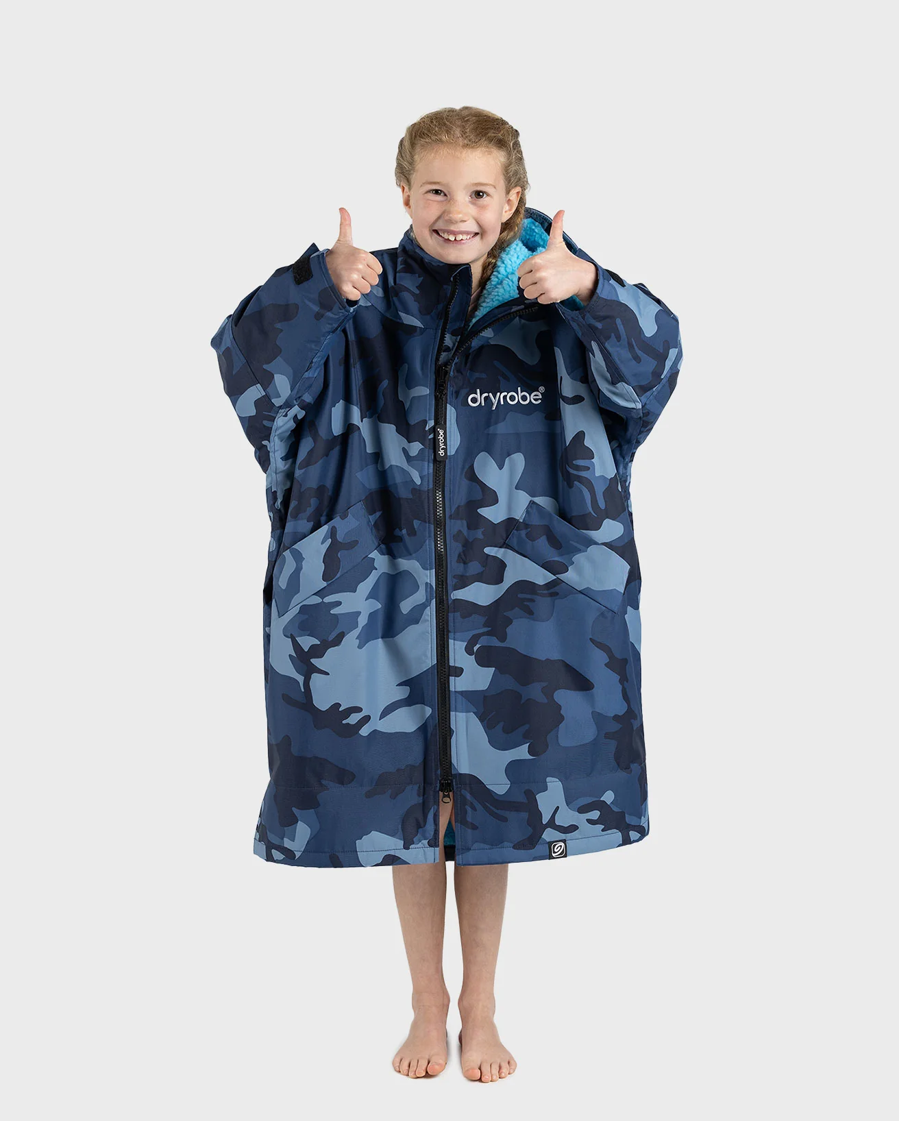 Blue Camo Blue Kids Advance Changing Robe - Image 2