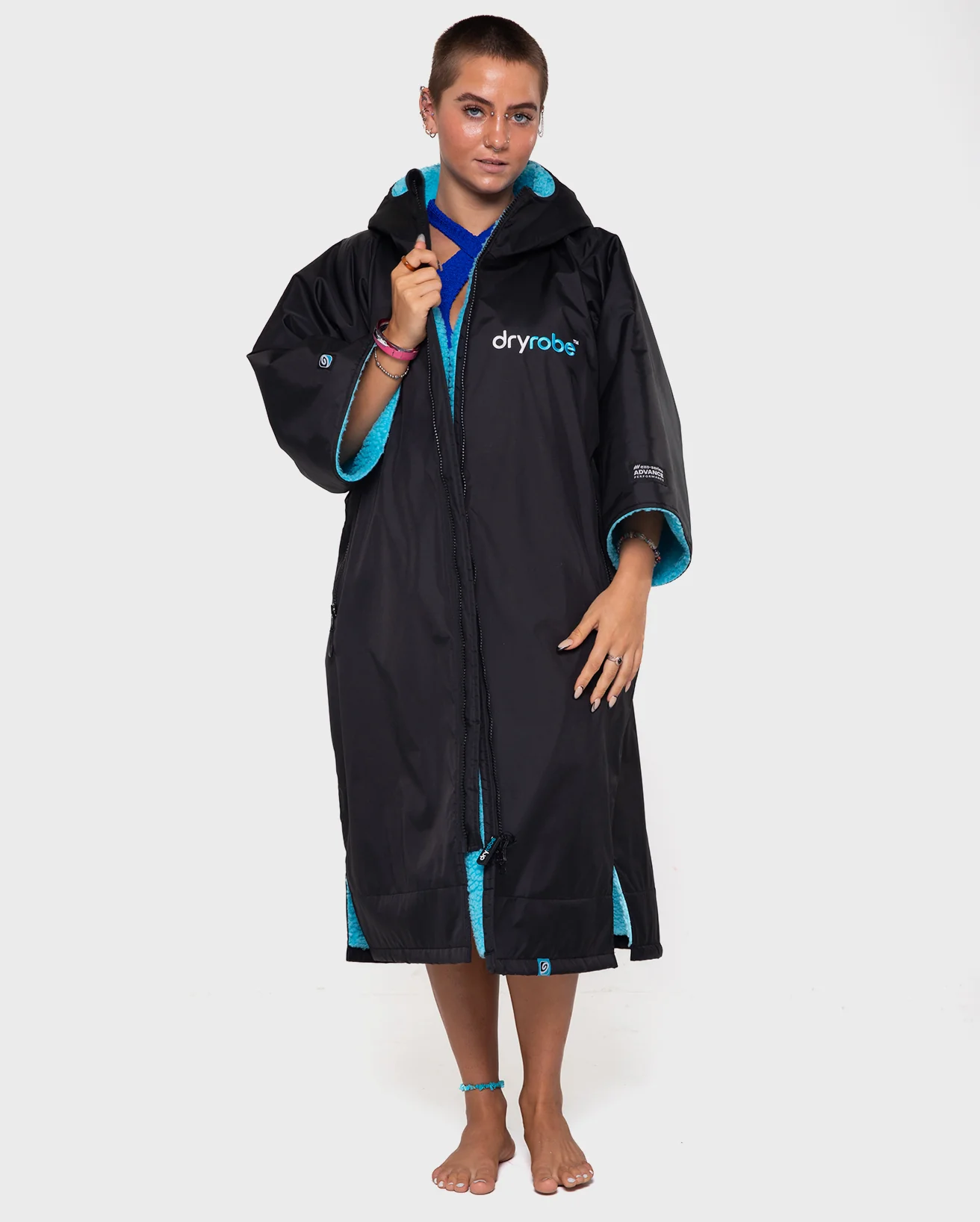 Black Blue Easy-Fit Advance Changing Robe