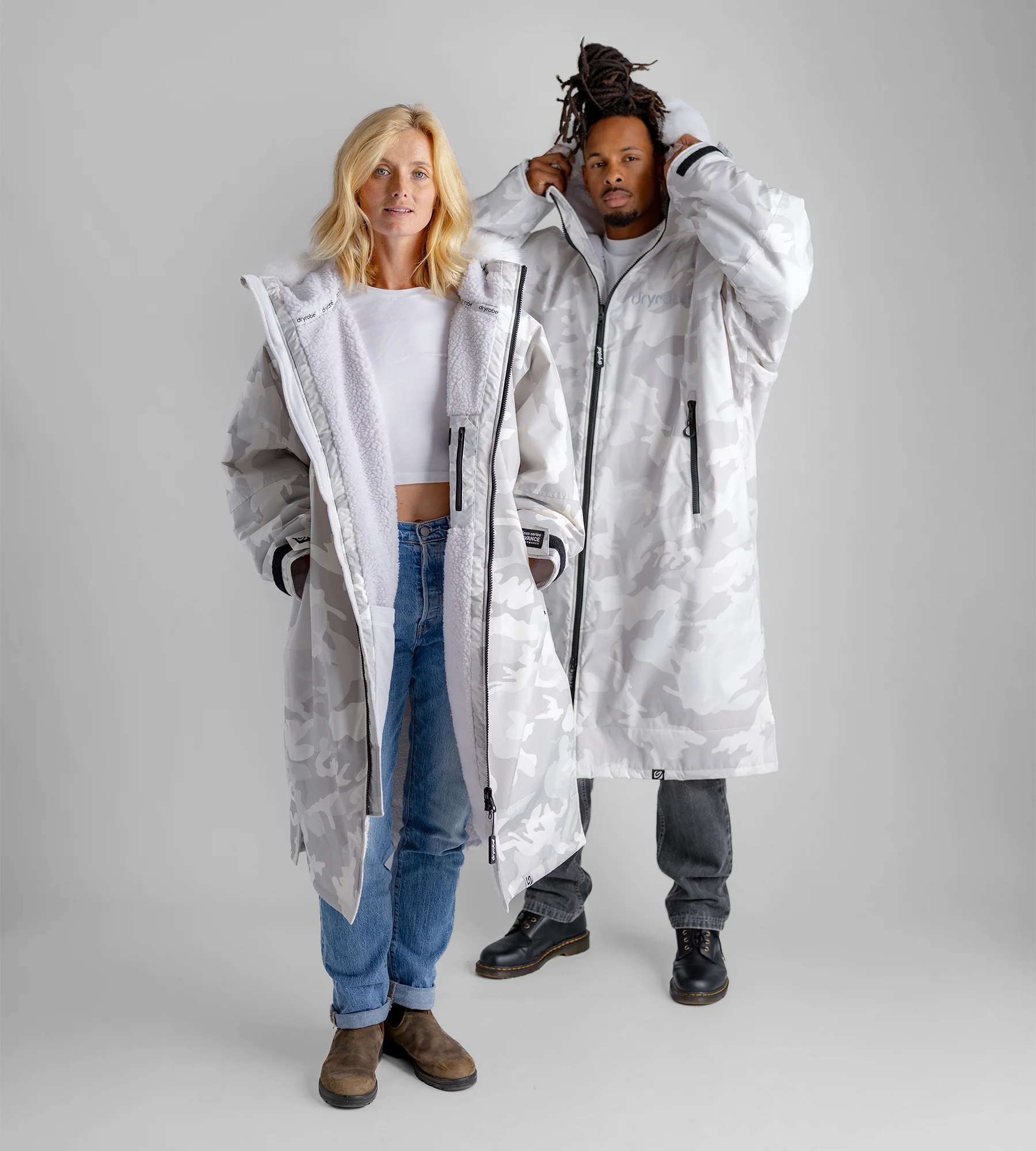 Alpine White Camo Advance Changing Robe