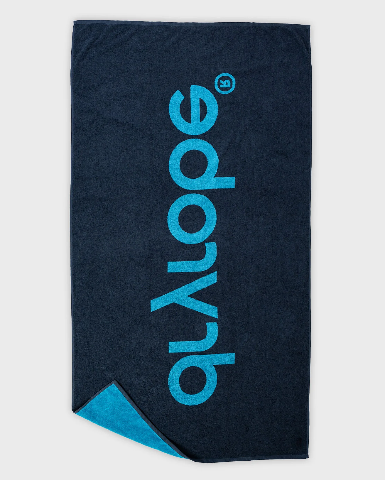Blue Charcoal Grey Beach Towel - Image 2