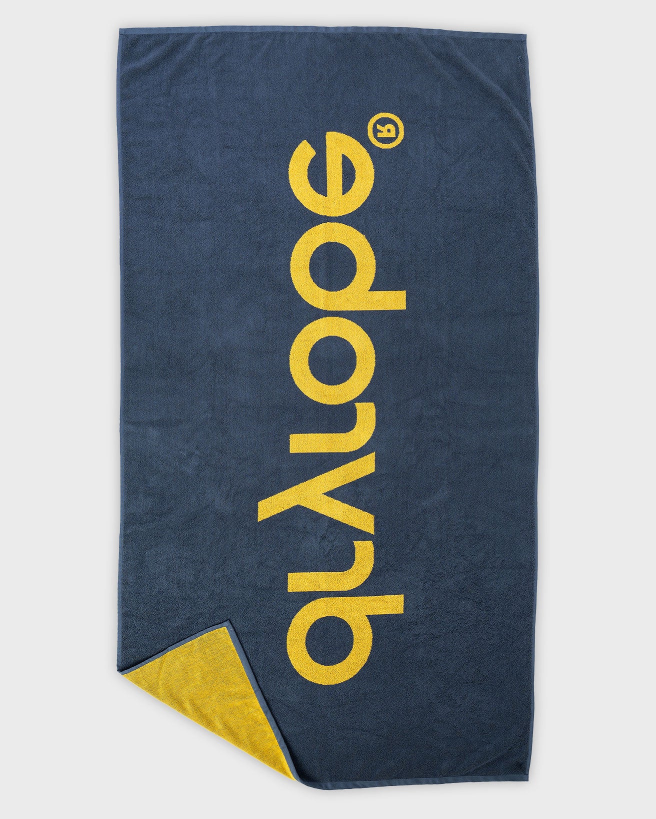 Yellow Charcoal Grey Beach Towel - Image 2