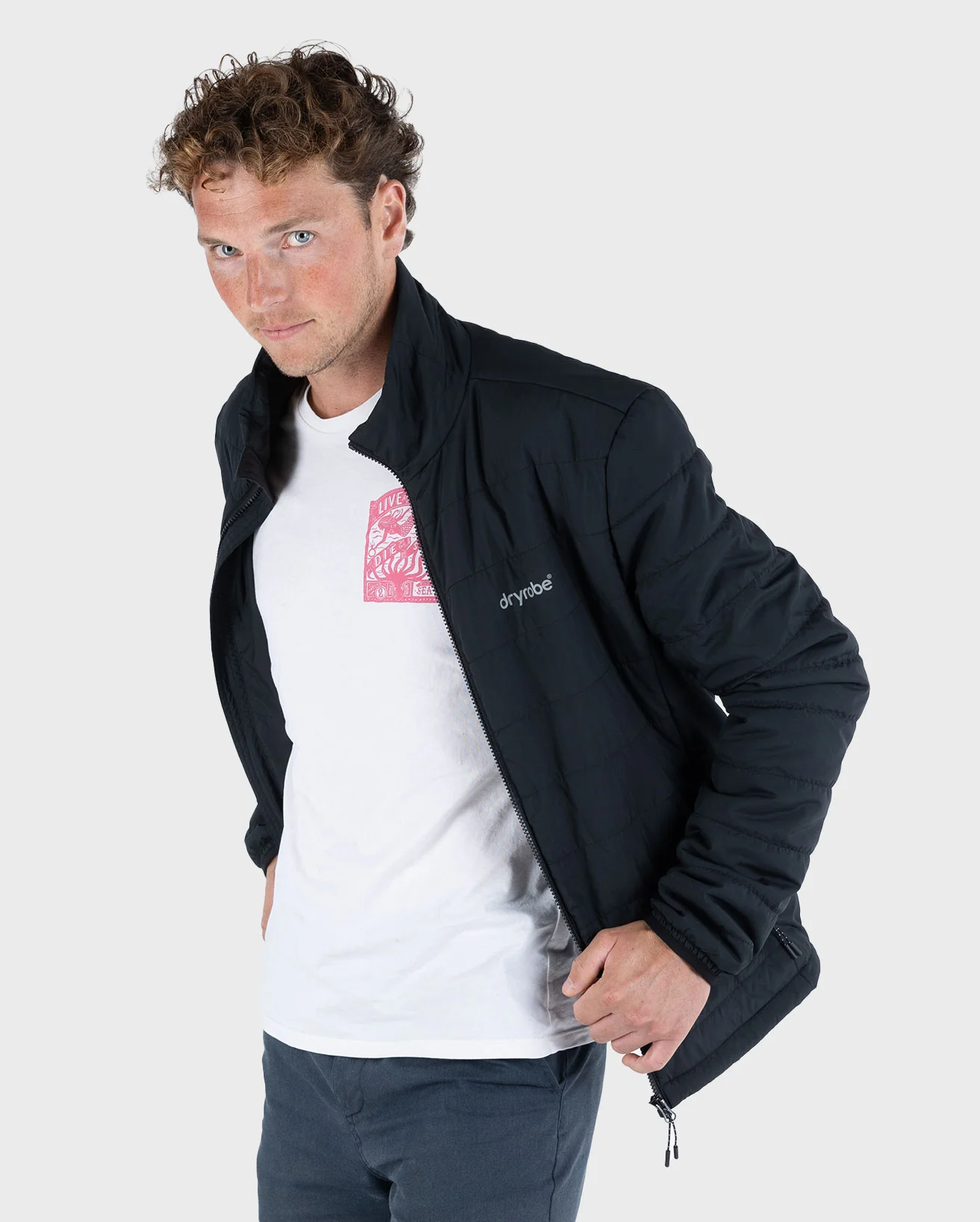 Black Men's Light Weight Jacket - Image 2