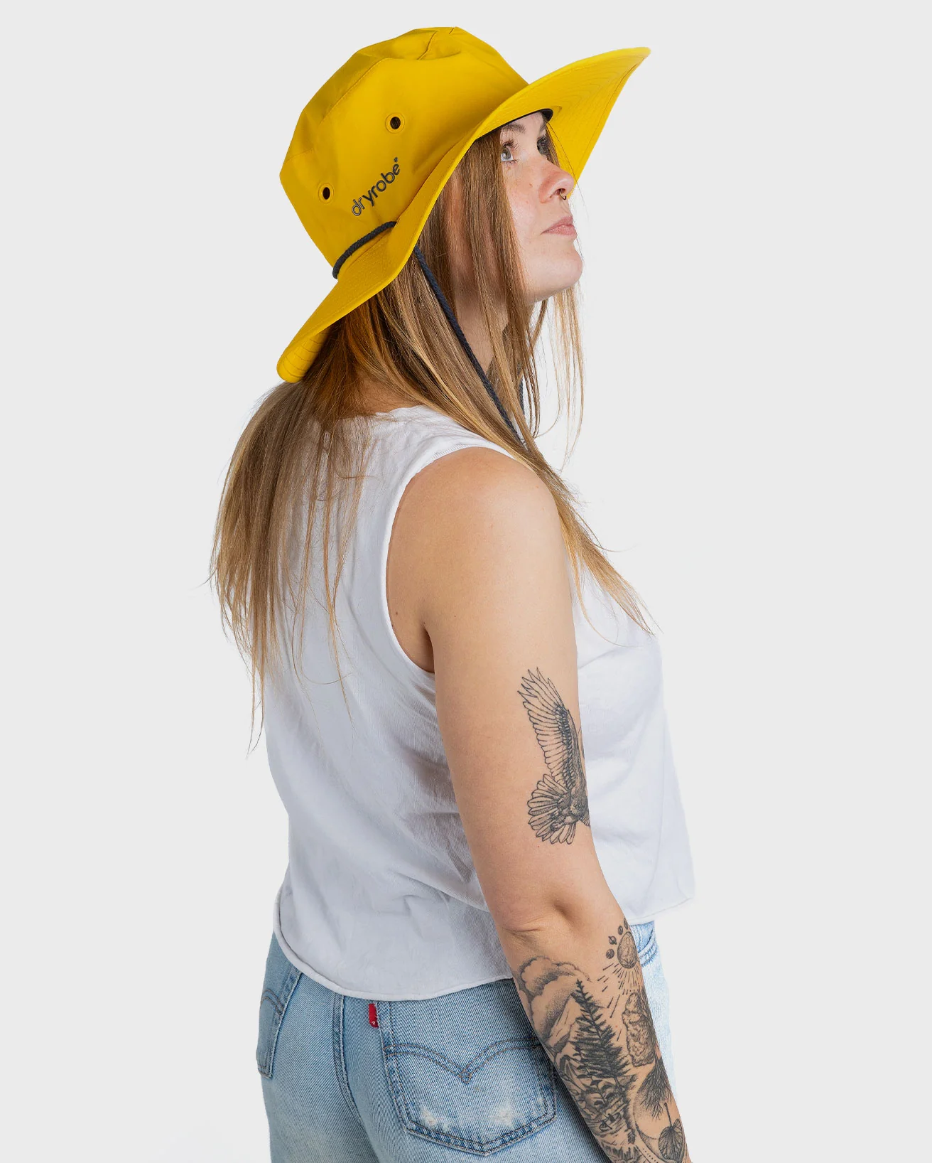 Yellow Quick Dry Brimmed Hat - Image 2