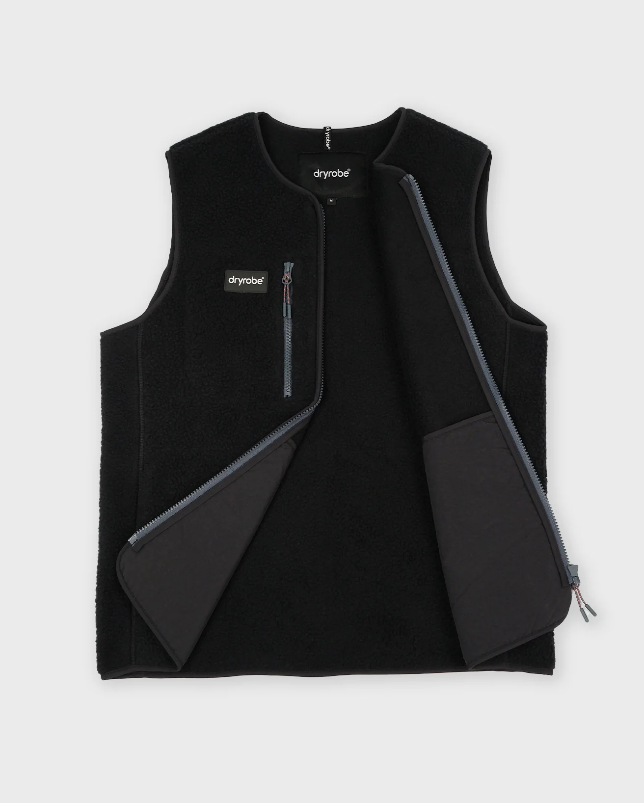 Black Thermal Unisex Fleece Gilet - Image 12