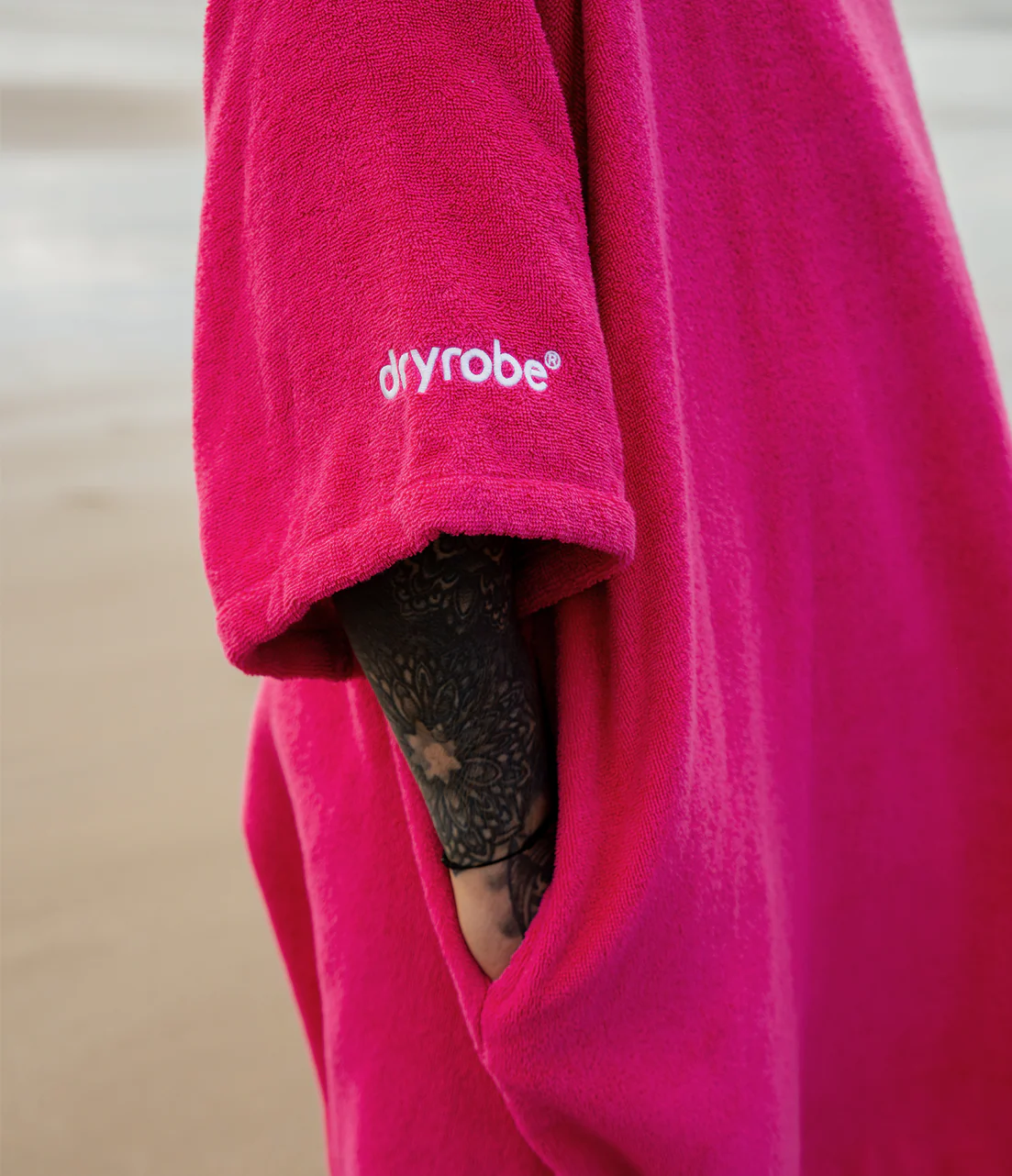 Hot Pink Organic Towel Poncho - Image 12