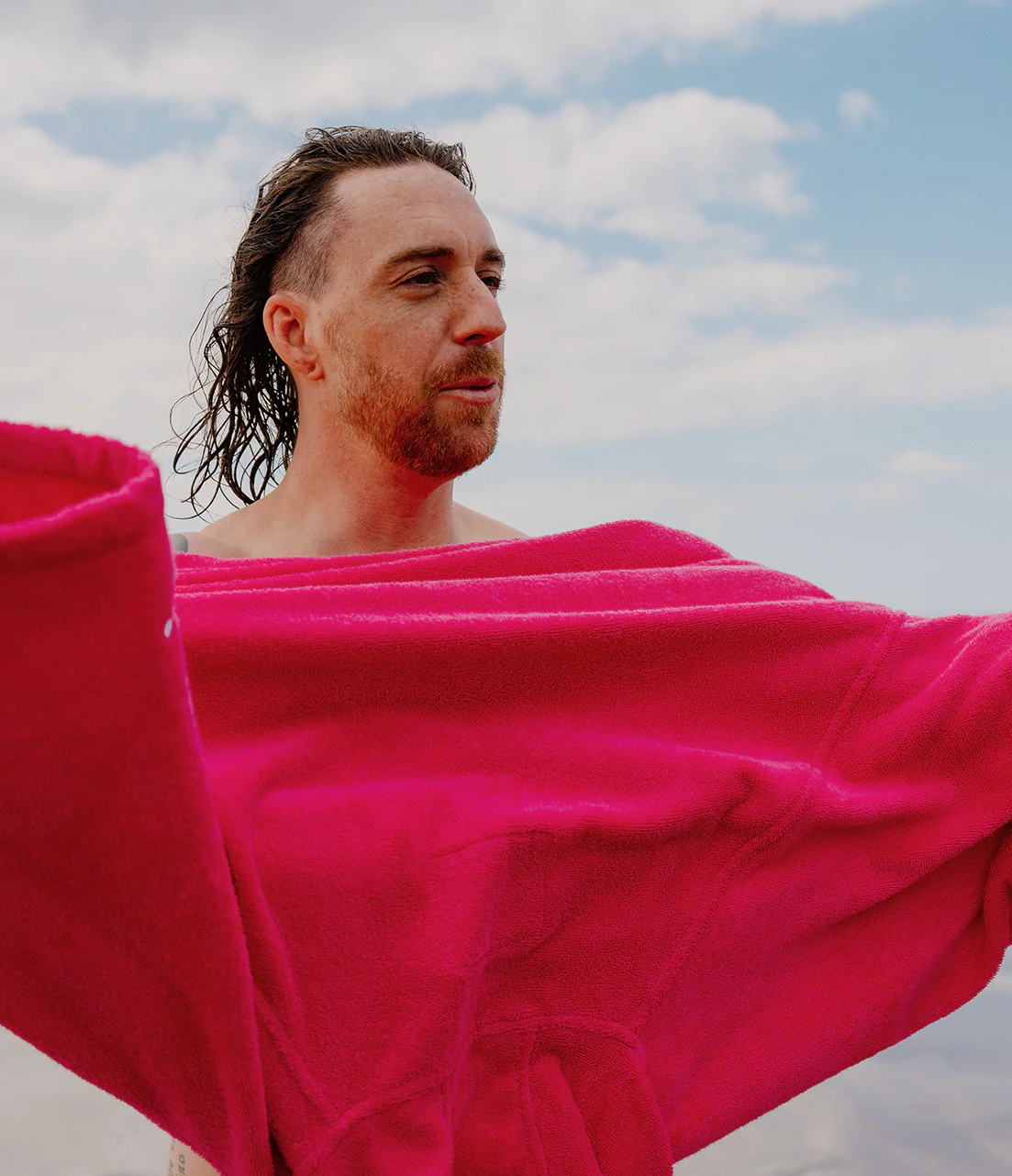 Hot Pink Organic Towel Poncho - Image 13
