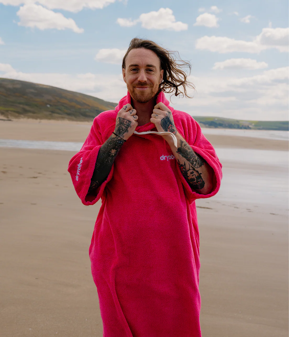 Hot Pink Organic Towel Poncho - Image 9