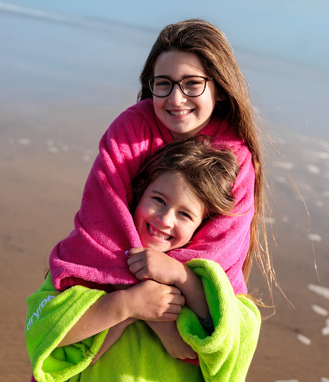 Hot Pink Kids Organic Towel Poncho - Image 5