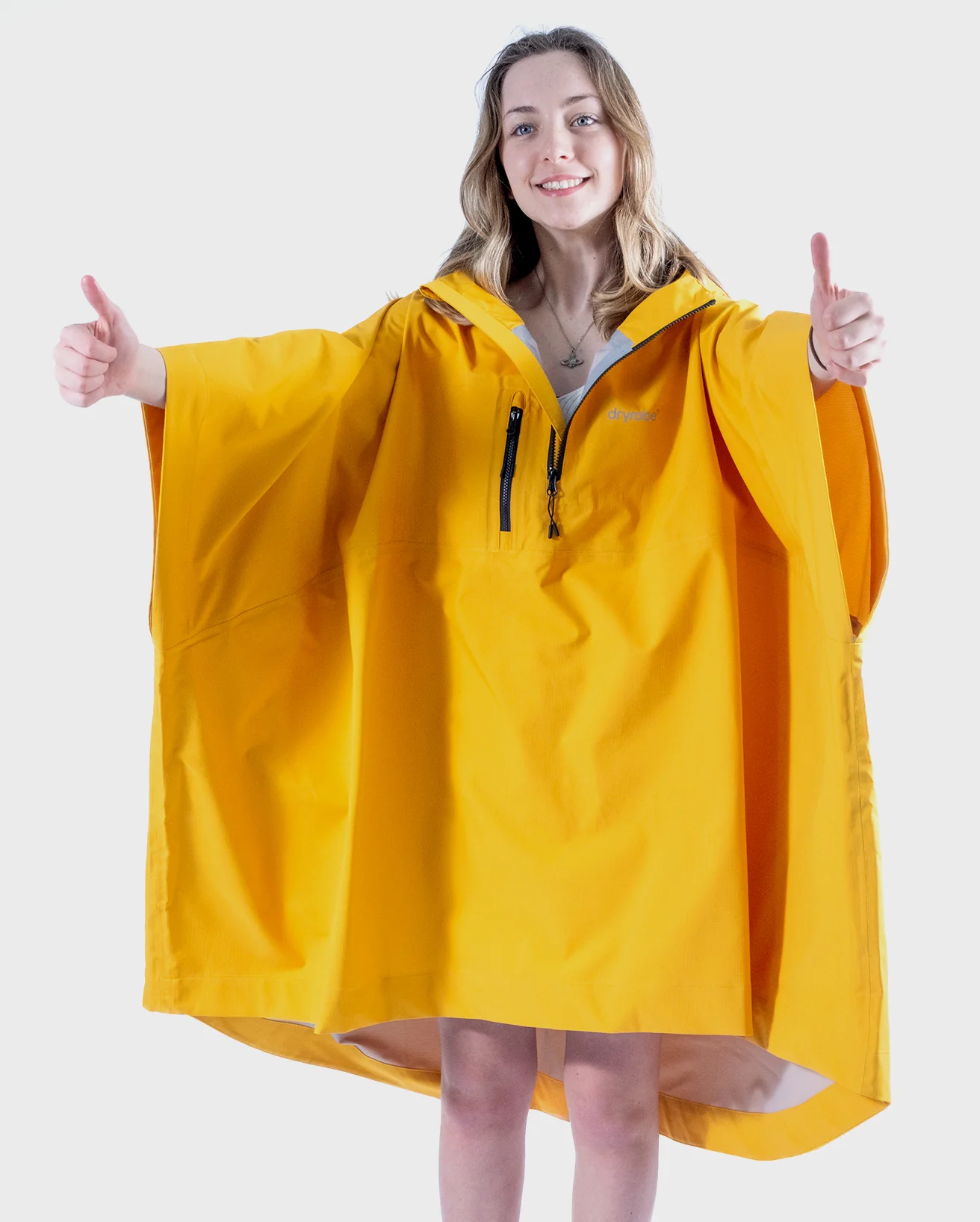 Yellow Rainproof Kids Poncho - Image 2