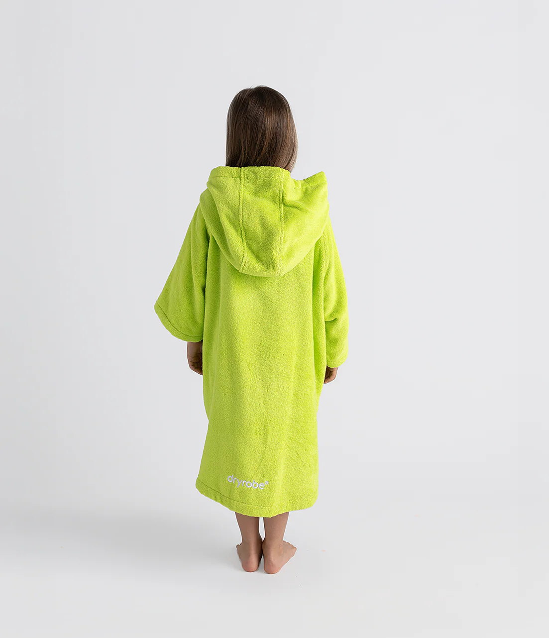 Lime Green Kids Organic Towel Poncho - Image 2