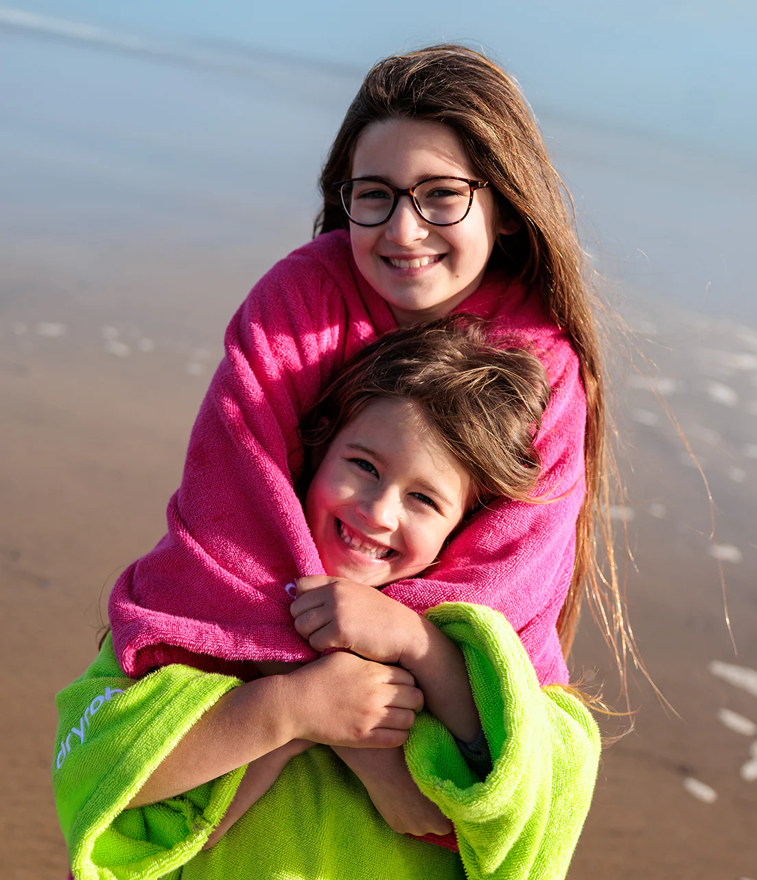Lime Green Kids Organic Towel Poncho - Image 7