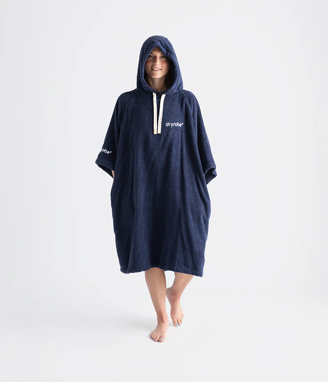Navy Organic Towel Poncho