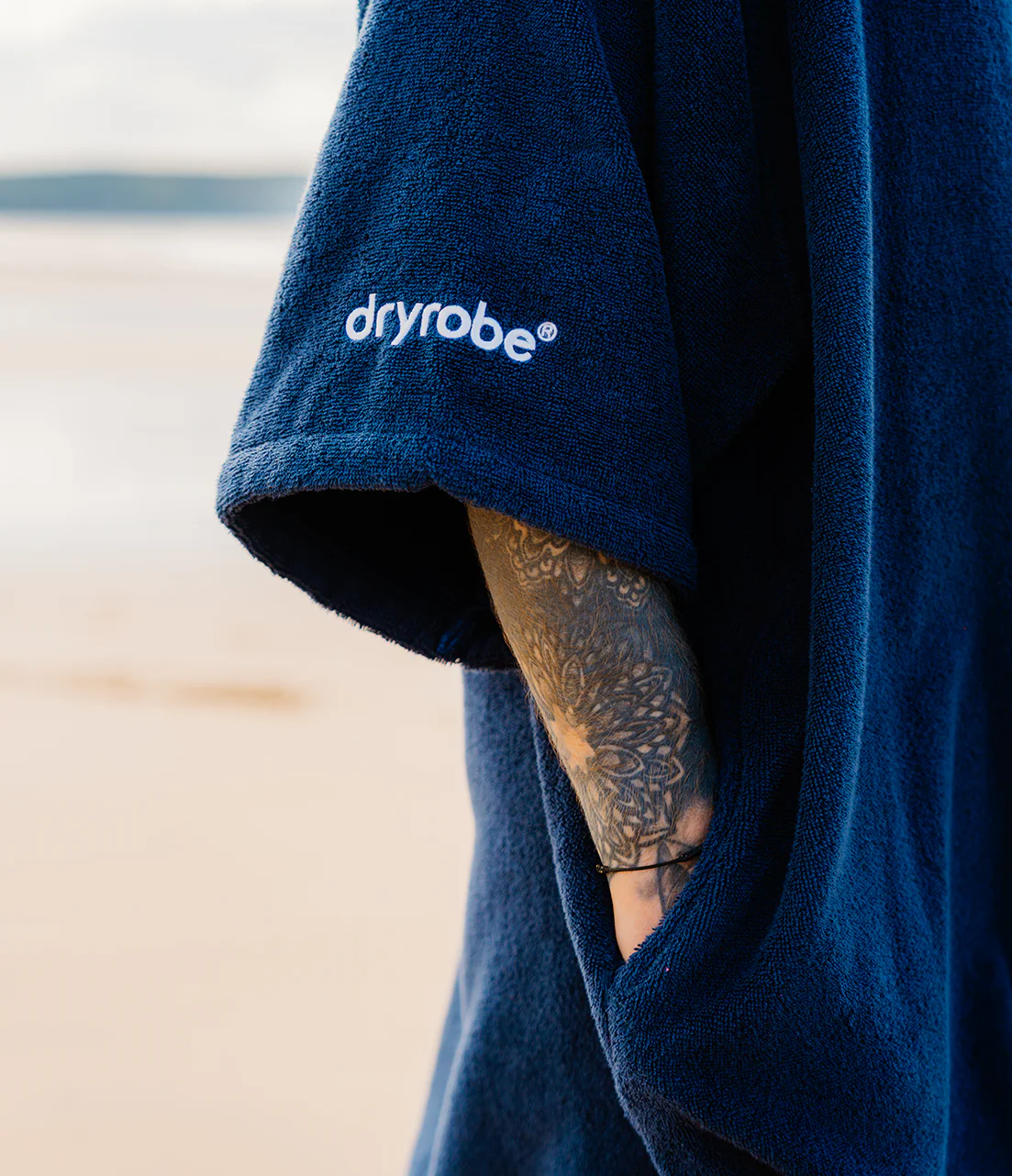 Navy Organic Towel Poncho - Image 11