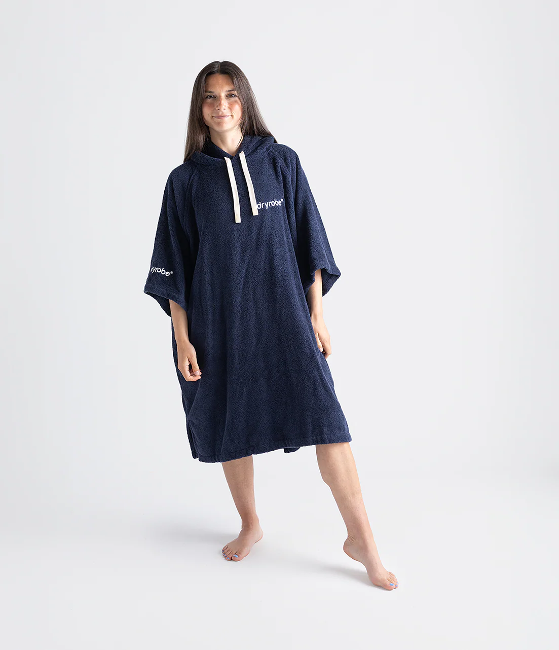 Navy Organic Towel Poncho - Image 2