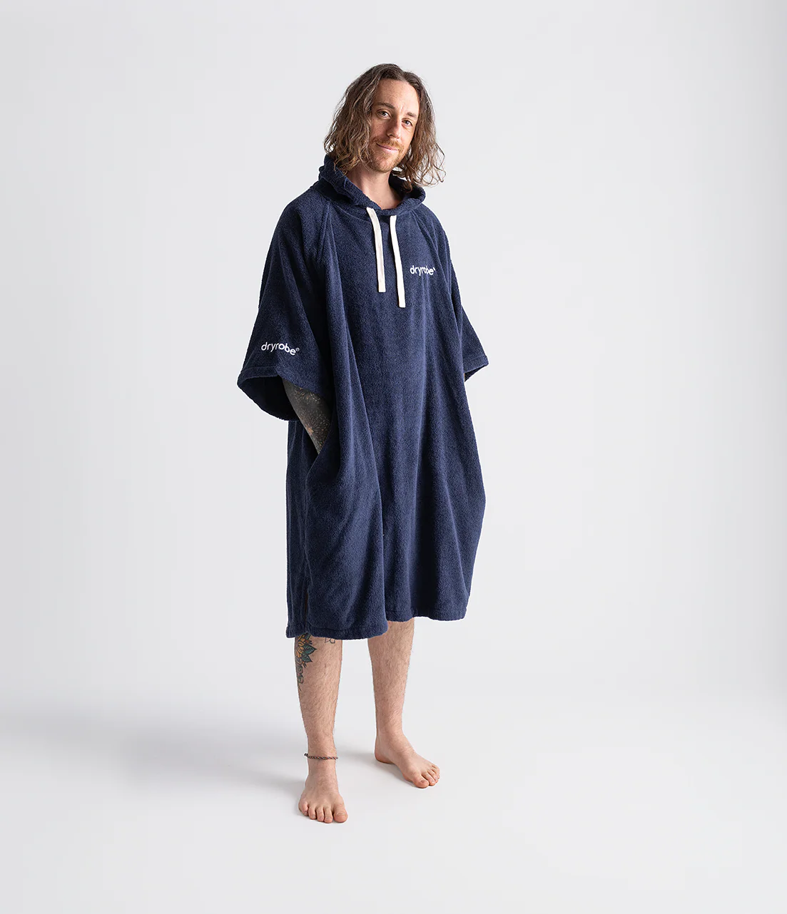 Navy Organic Towel Poncho - Image 5