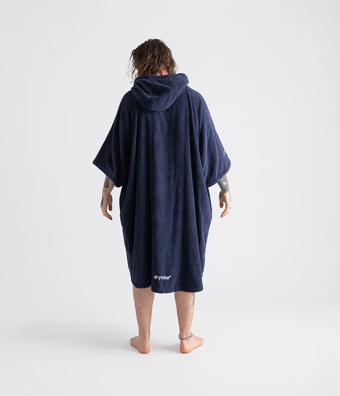 Navy Organic Towel Poncho - Image 6