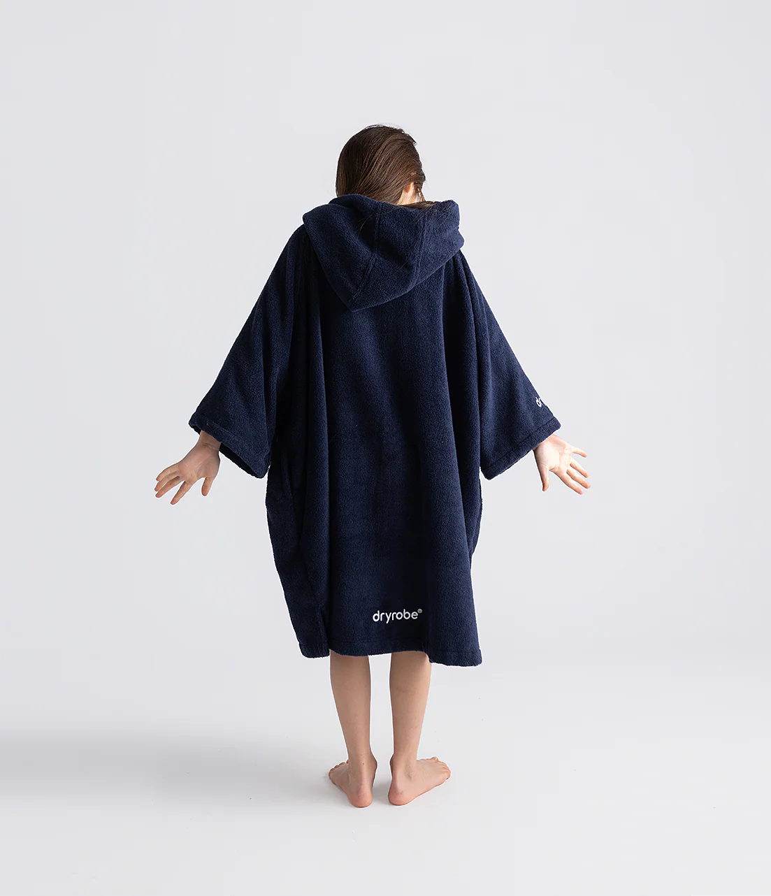 Navy Kids Organic Towel Poncho - Image 6