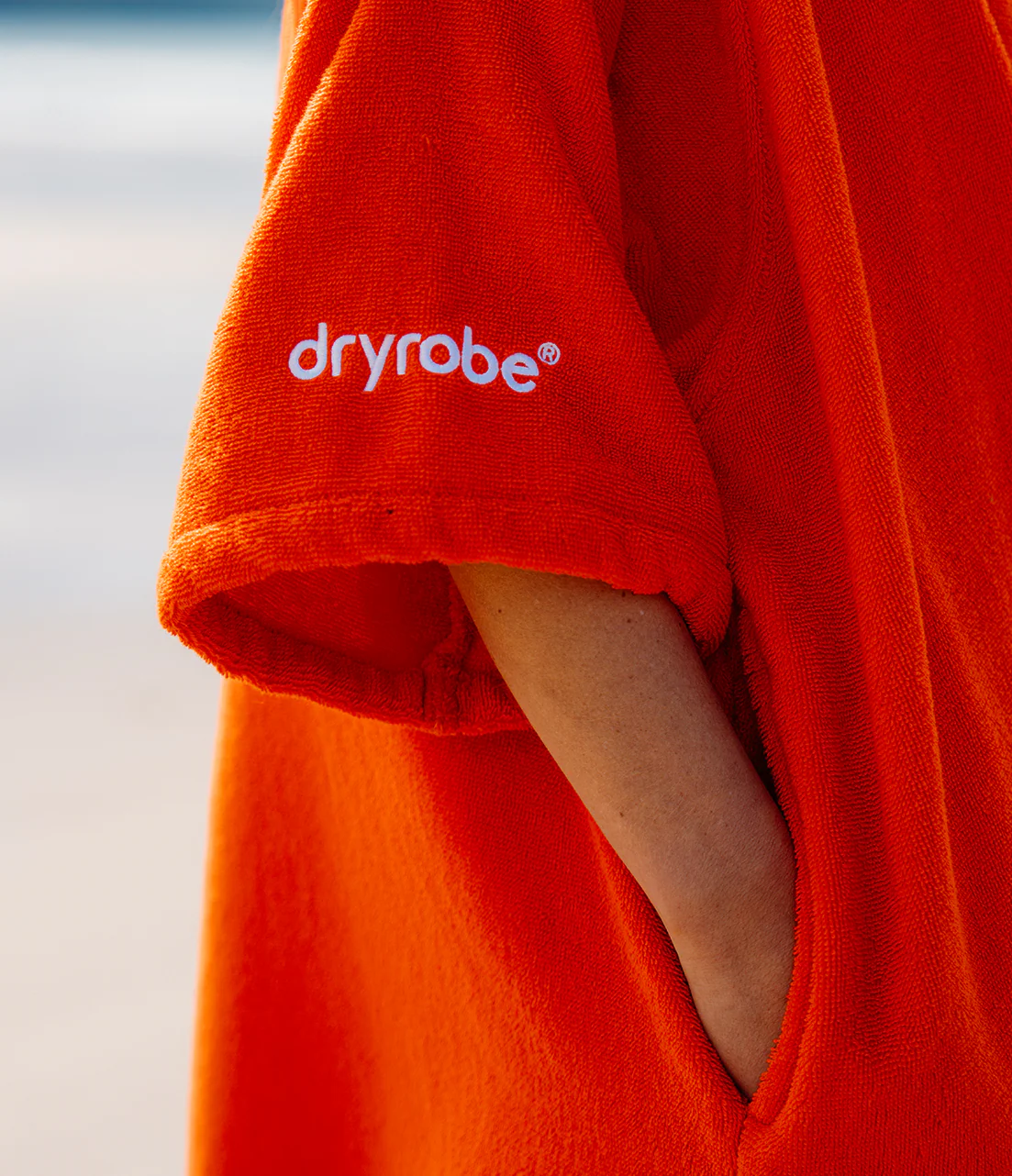Orange Organic Towel Poncho - Image 10