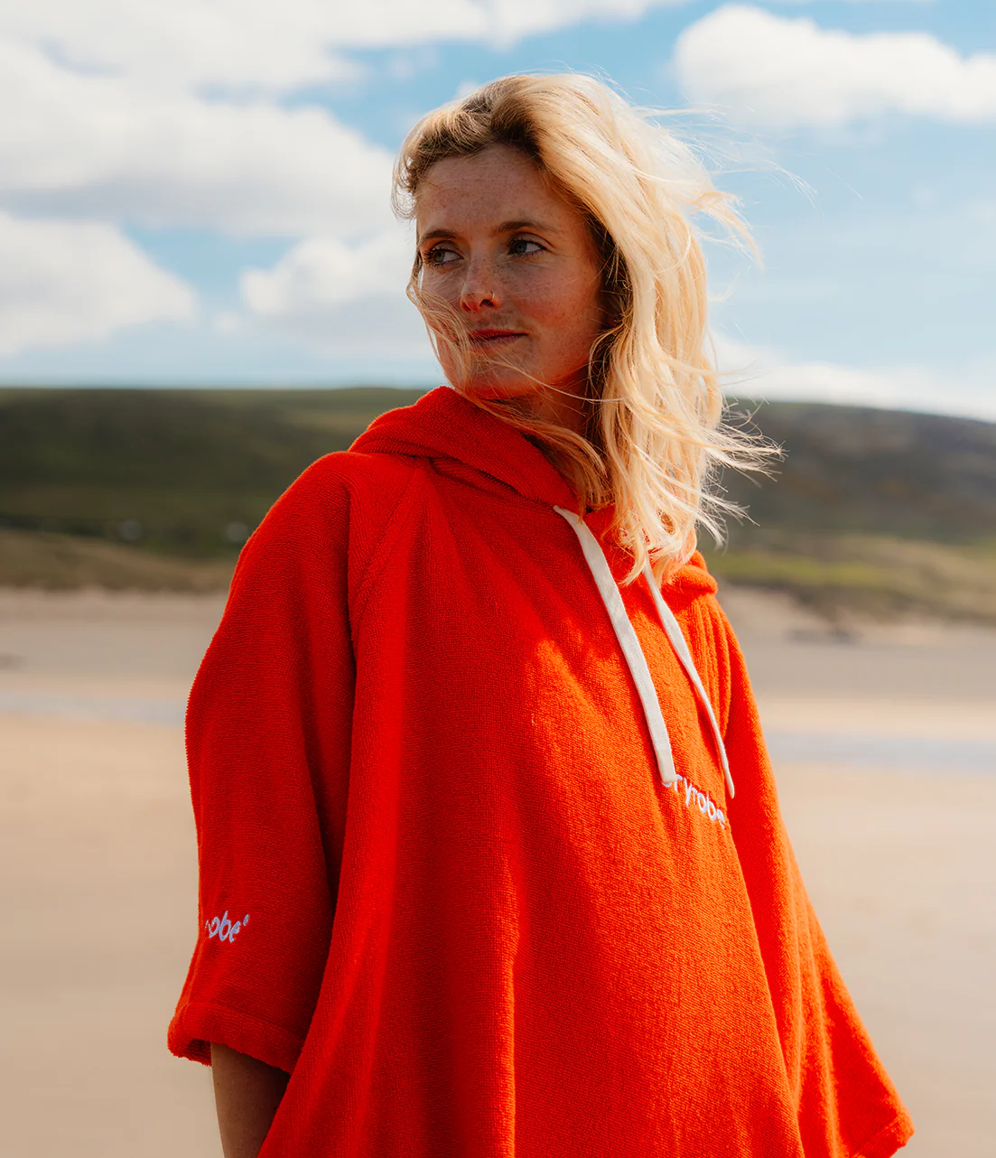 Orange Organic Towel Poncho - Image 12