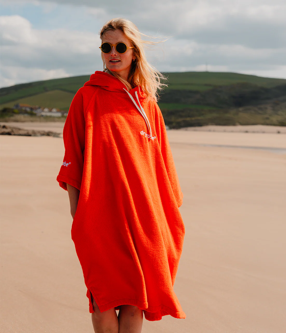 Orange Organic Towel Poncho - Image 13