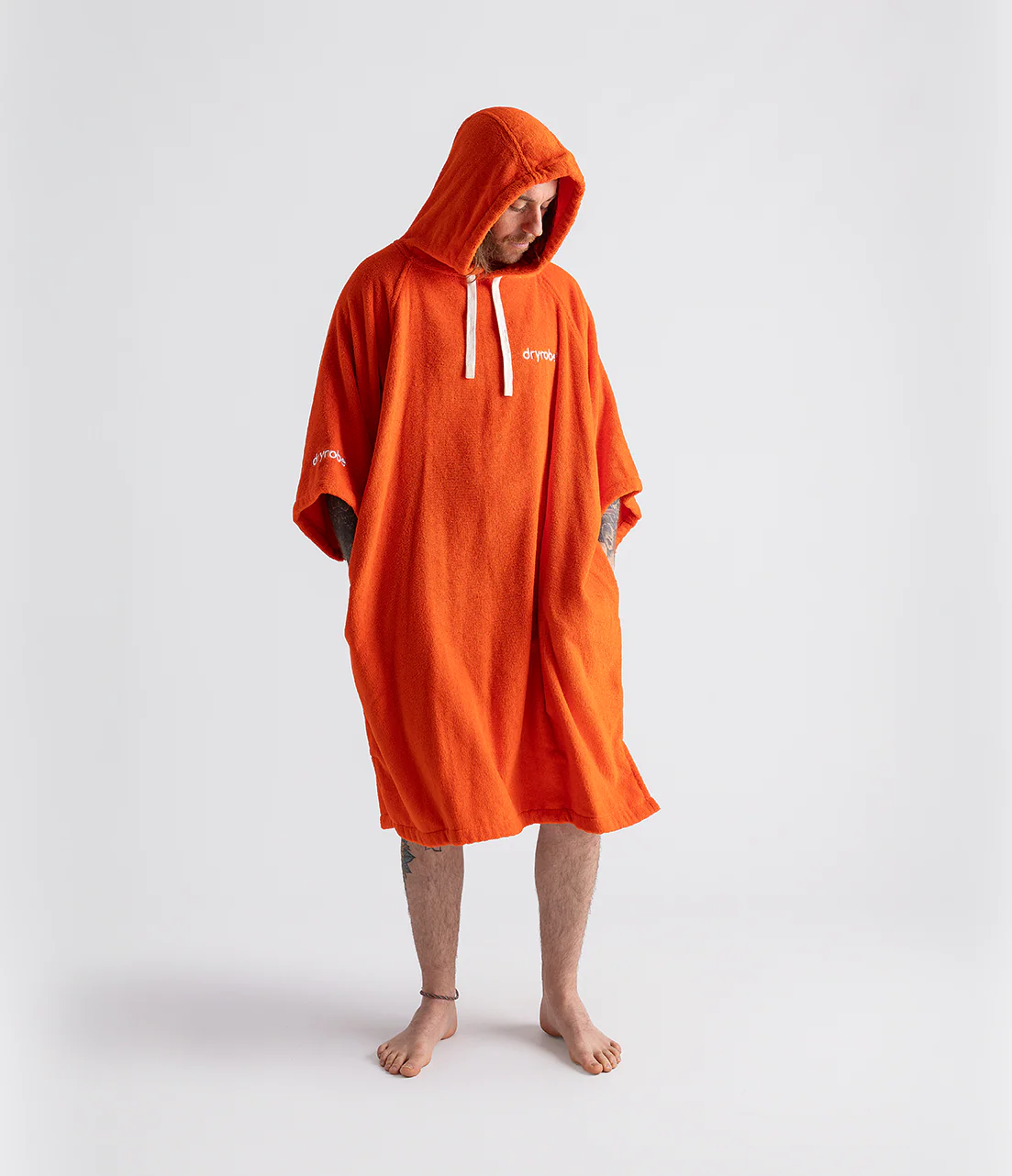 Orange Organic Towel Poncho - Image 7