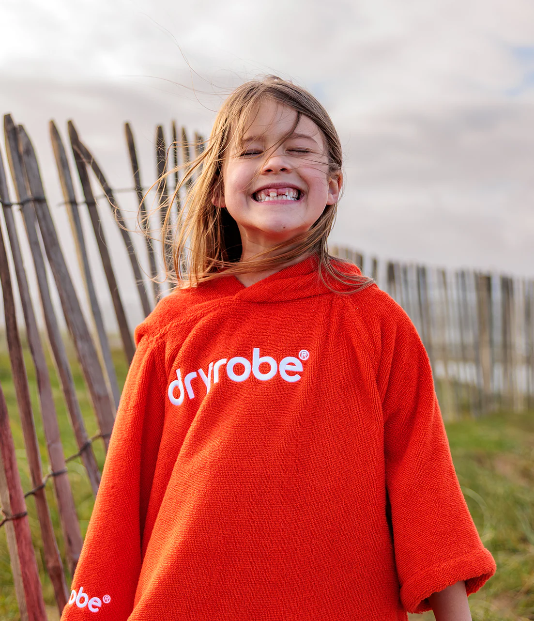 Orange Kids Organic Towel Poncho - Image 5