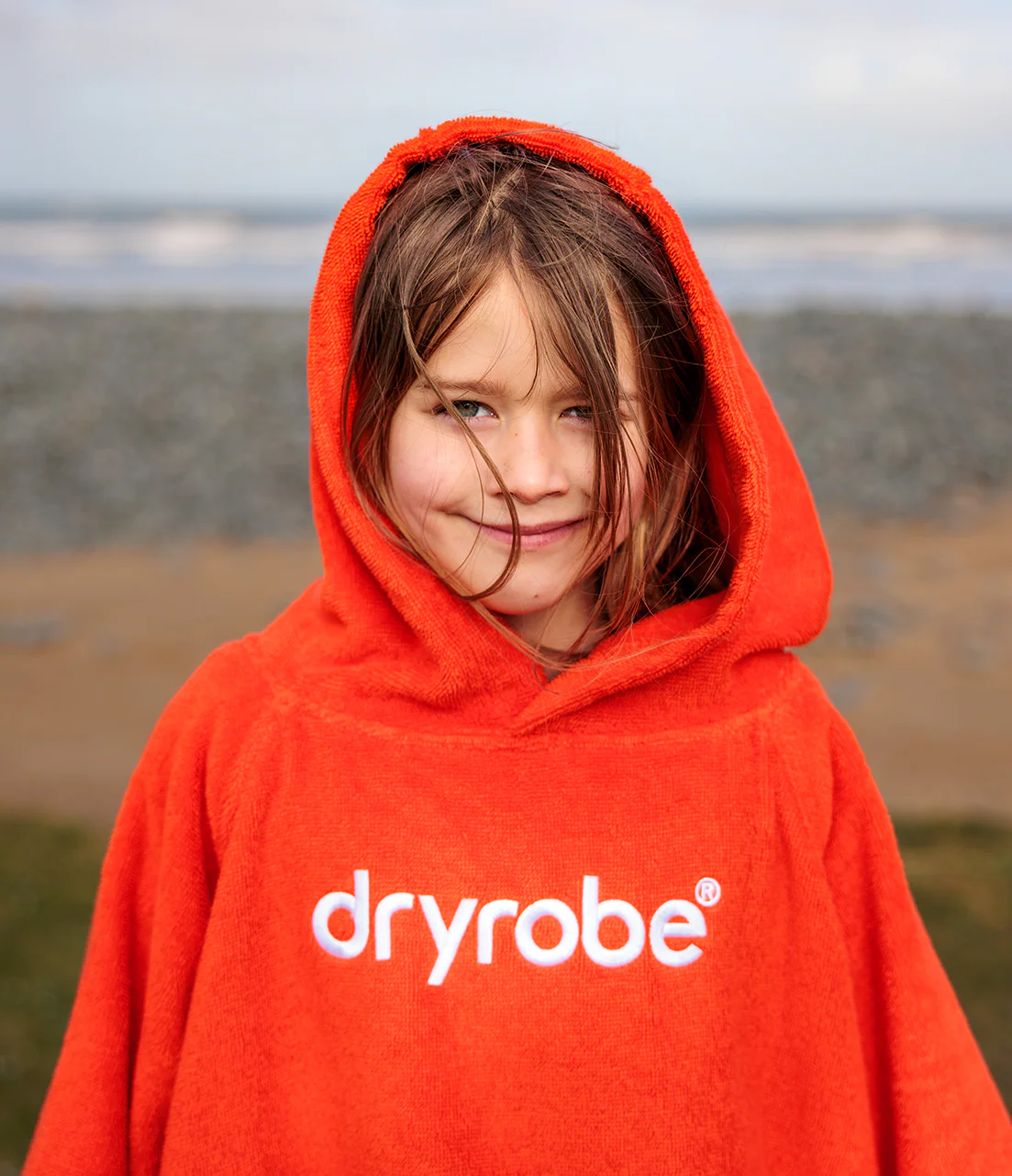 Orange Kids Organic Towel Poncho - Image 6