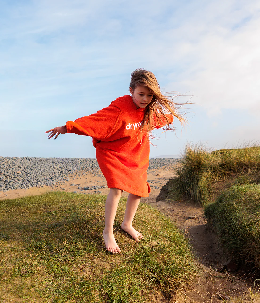 Orange Kids Organic Towel Poncho - Image 7