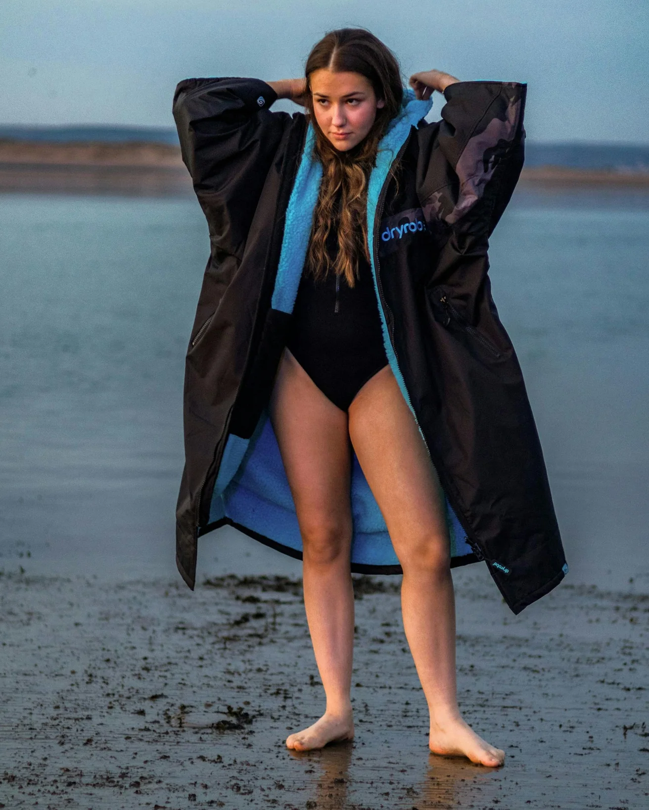 REWORK - Black Blue Camo Easy-Fit Advance Changing Robe - Image 5