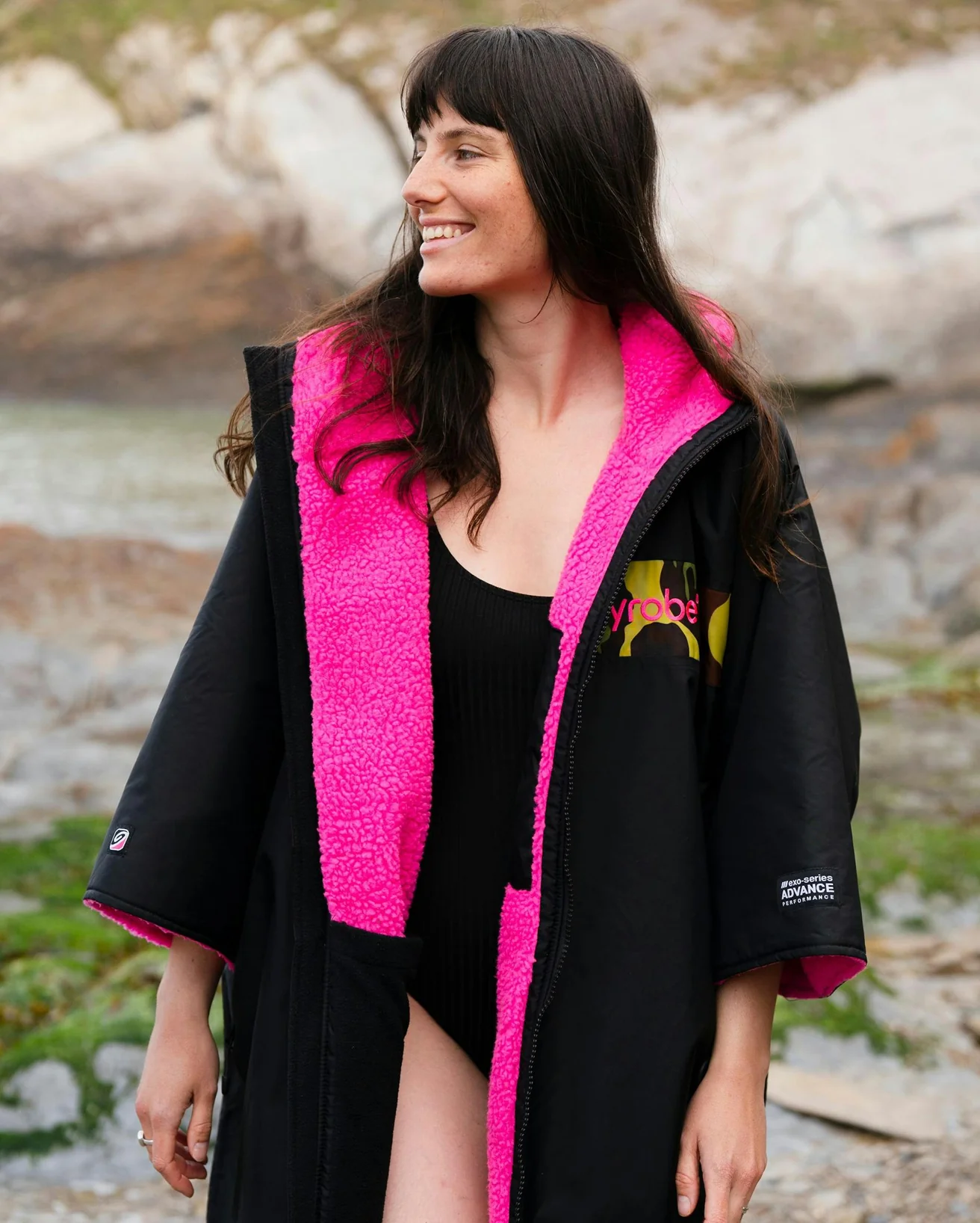 REWORK - Black Camo Pink Easy-Fit Advance Changing Robe - Image 6