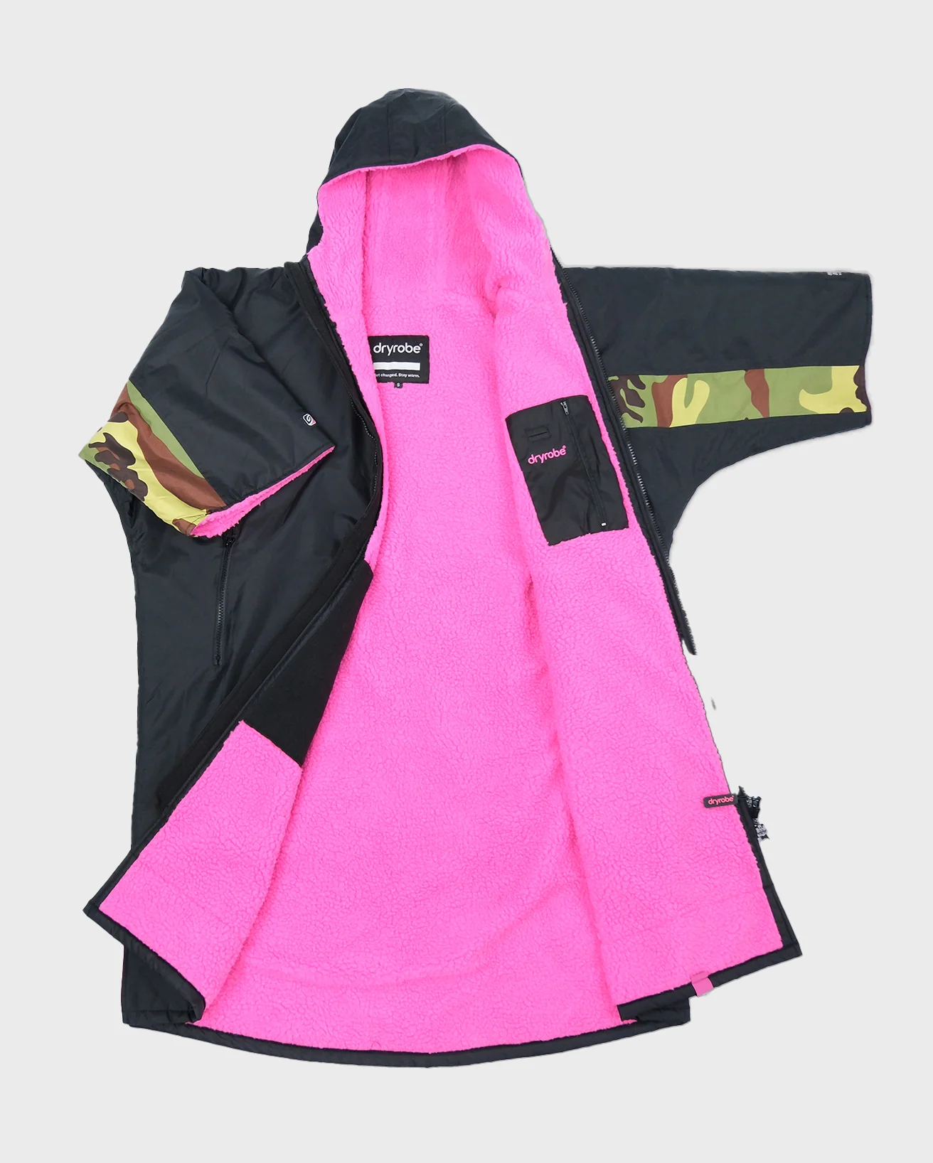 REWORK - Black Camo Pink Easy-Fit Advance Changing Robe - Image 9