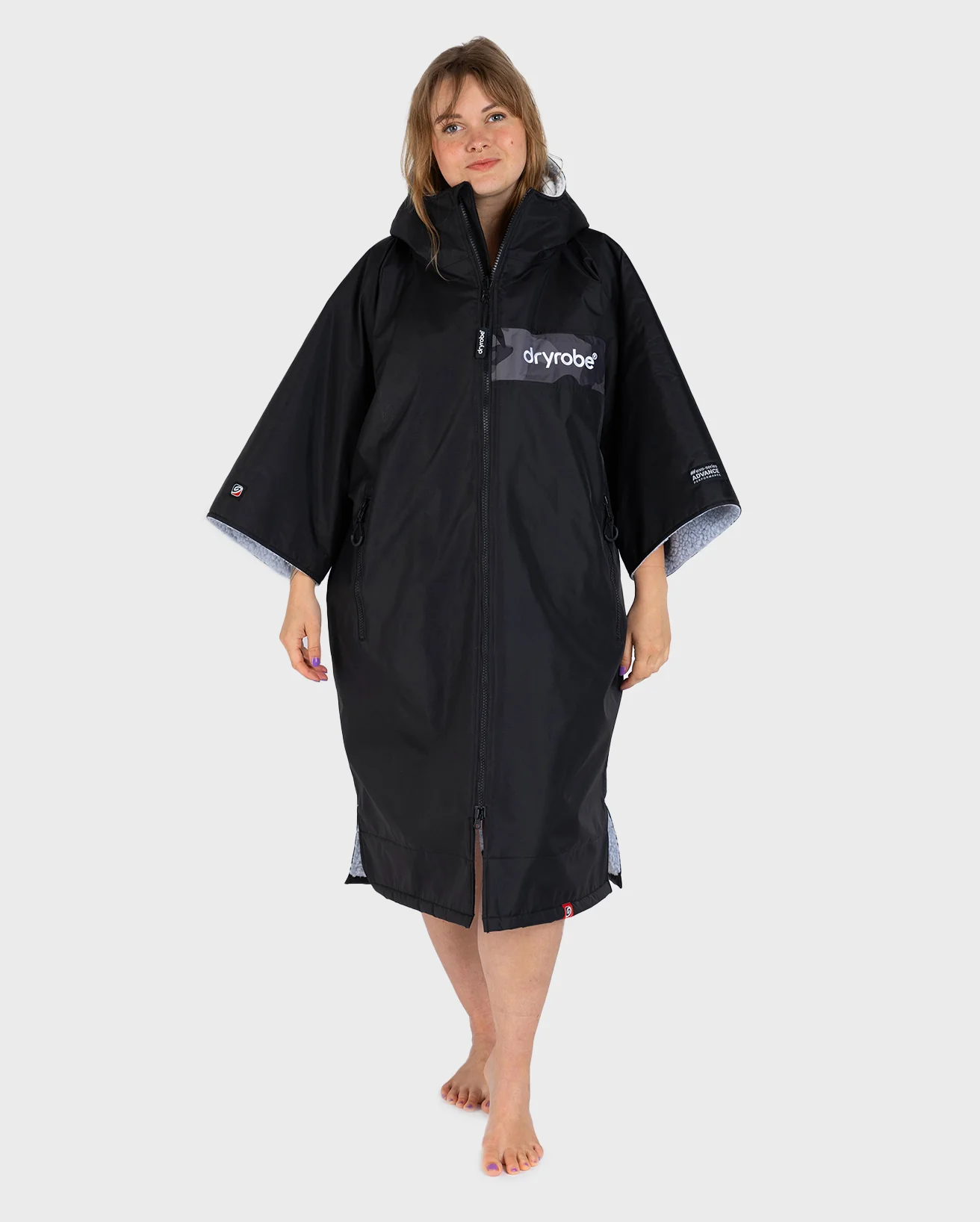 REWORK - Black Grey Camo Easy-Fit Advance Changing Robe