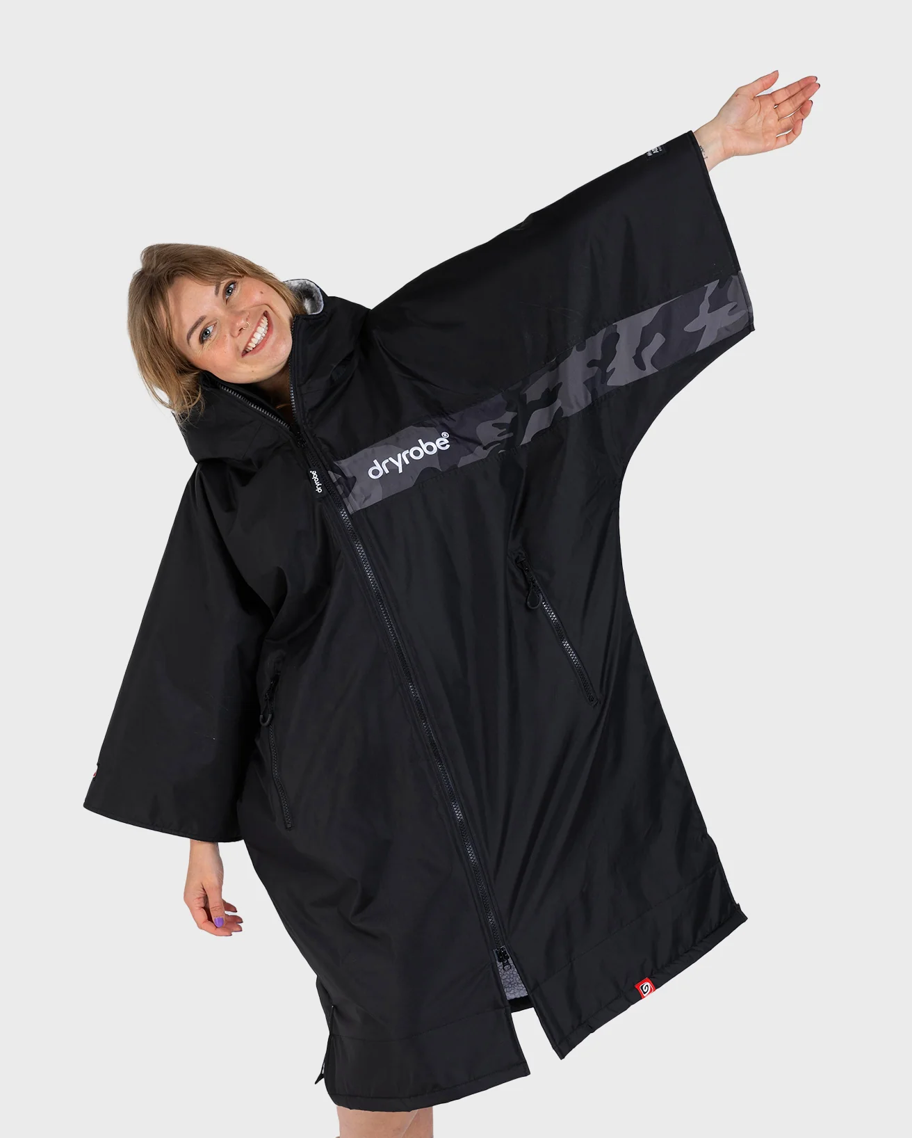 REWORK - Black Grey Camo Easy-Fit Advance Changing Robe - Image 2