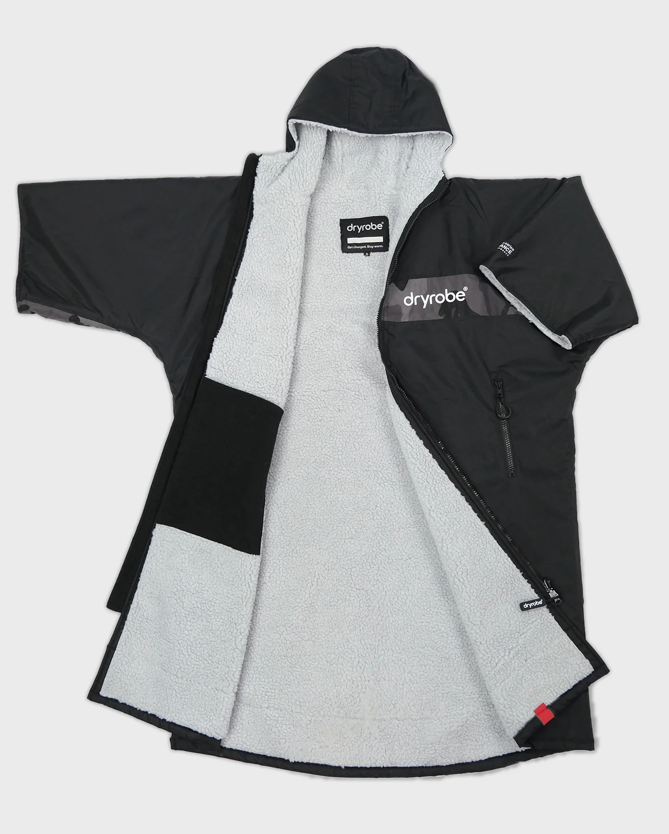 REWORK - Black Grey Camo Easy-Fit Advance Changing Robe - Image 9