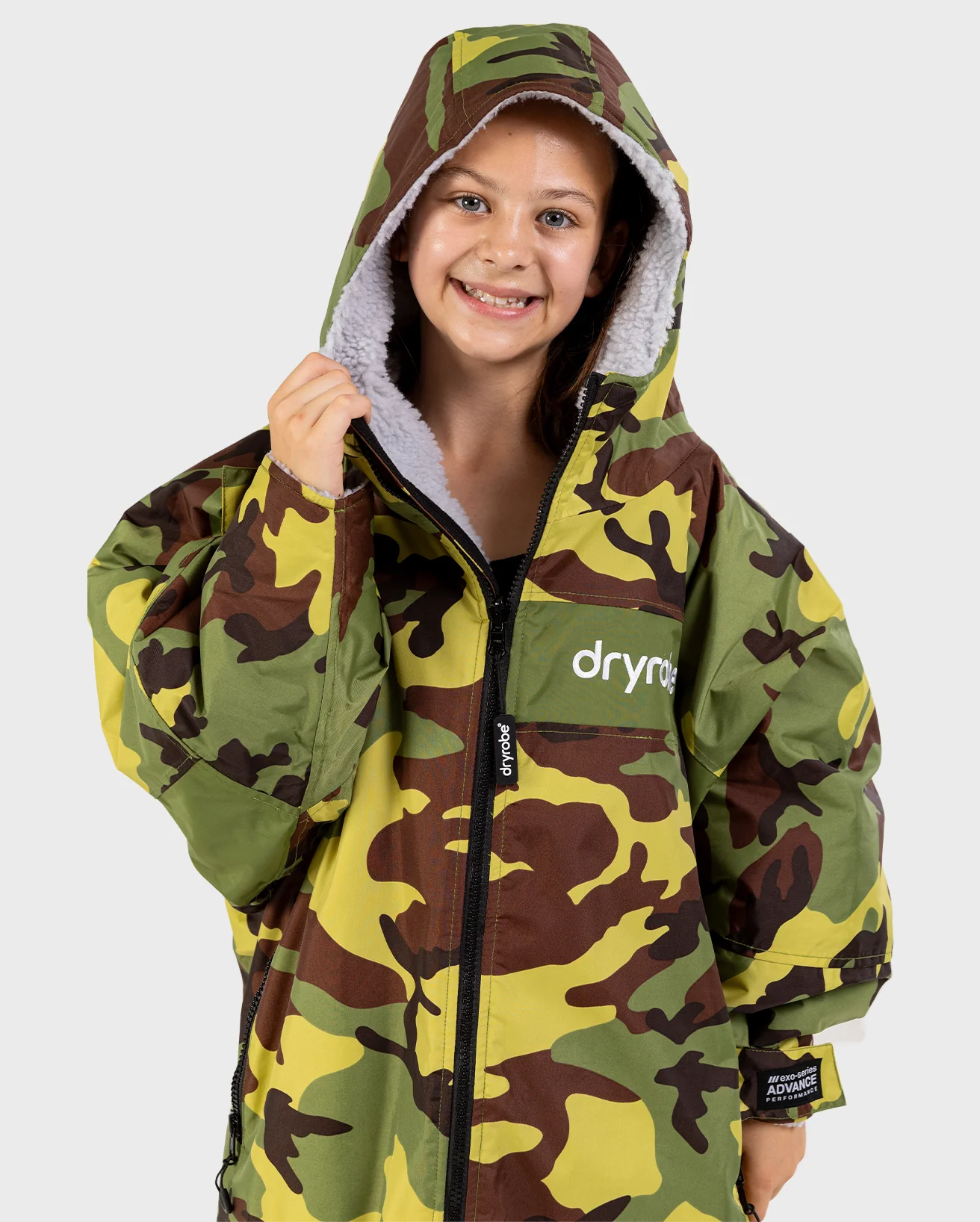 REWORK - Camo Green Grey Advance Kids Change Robe - Image 2