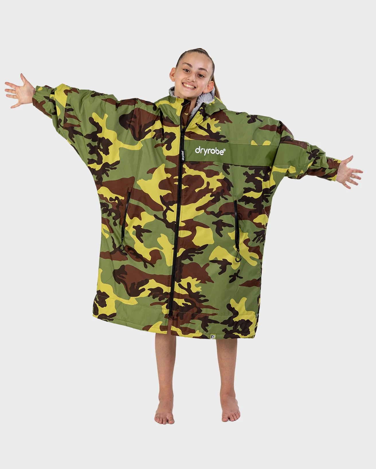 REWORK - Camo Green Grey Advance Kids Change Robe - Image 5