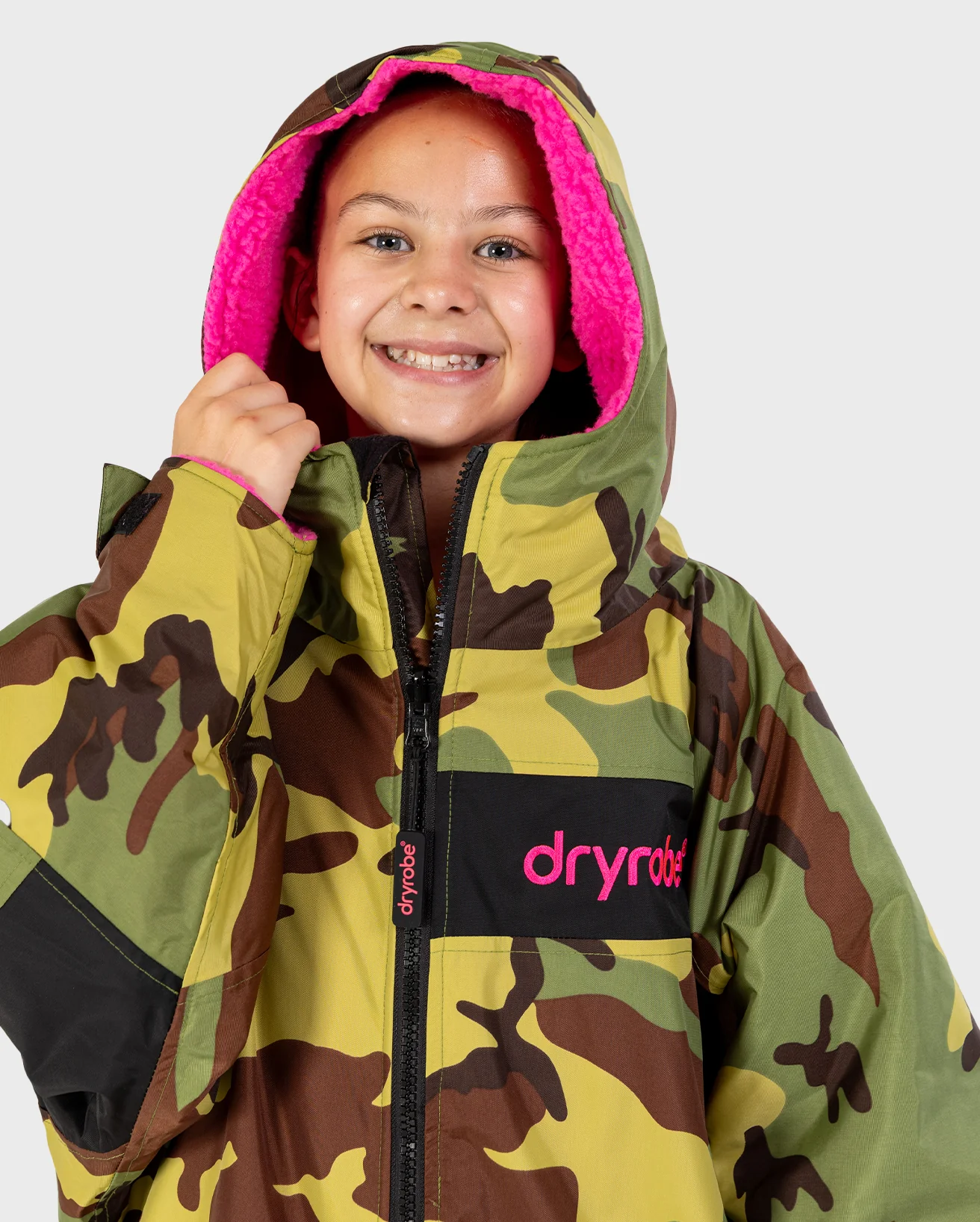 REWORK - Camo Pink Black Advance Kids Change Robe - Image 2