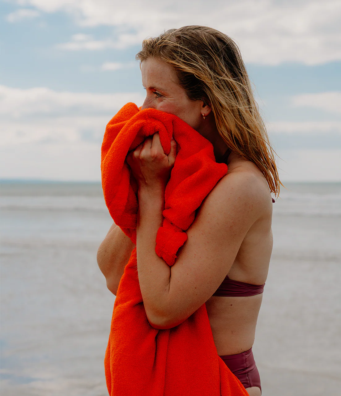 Orange Organic Towel Poncho - Image 11